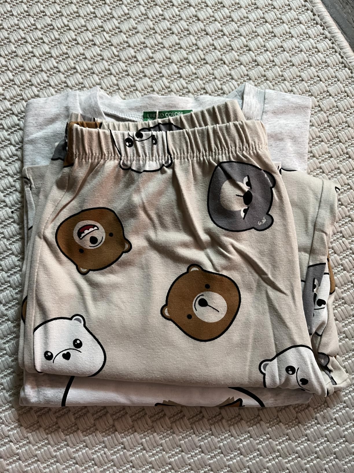 Benetton 3dke0p09p pigiama bambina cotone caldo