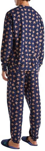 Benetton Set Pigiama Uomo Pile S Garfield Allover