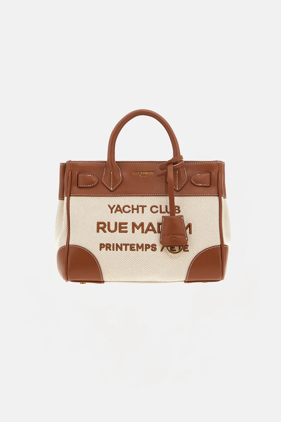 Rue Madam 1557 Riviera Mini Tote borsa donna canvas brown