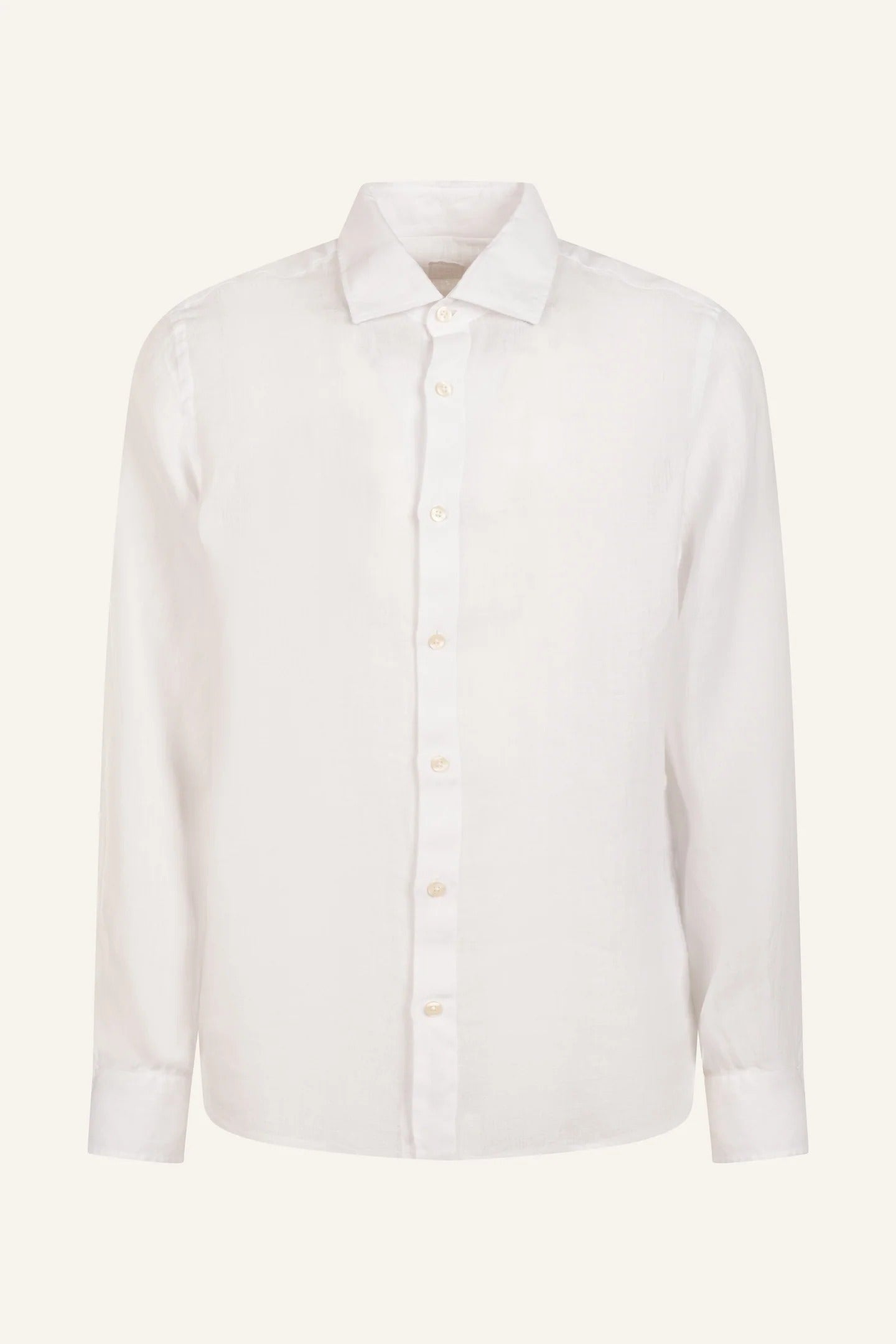 120% Lino 33ALIM1311 camicia lino bianco regular fit