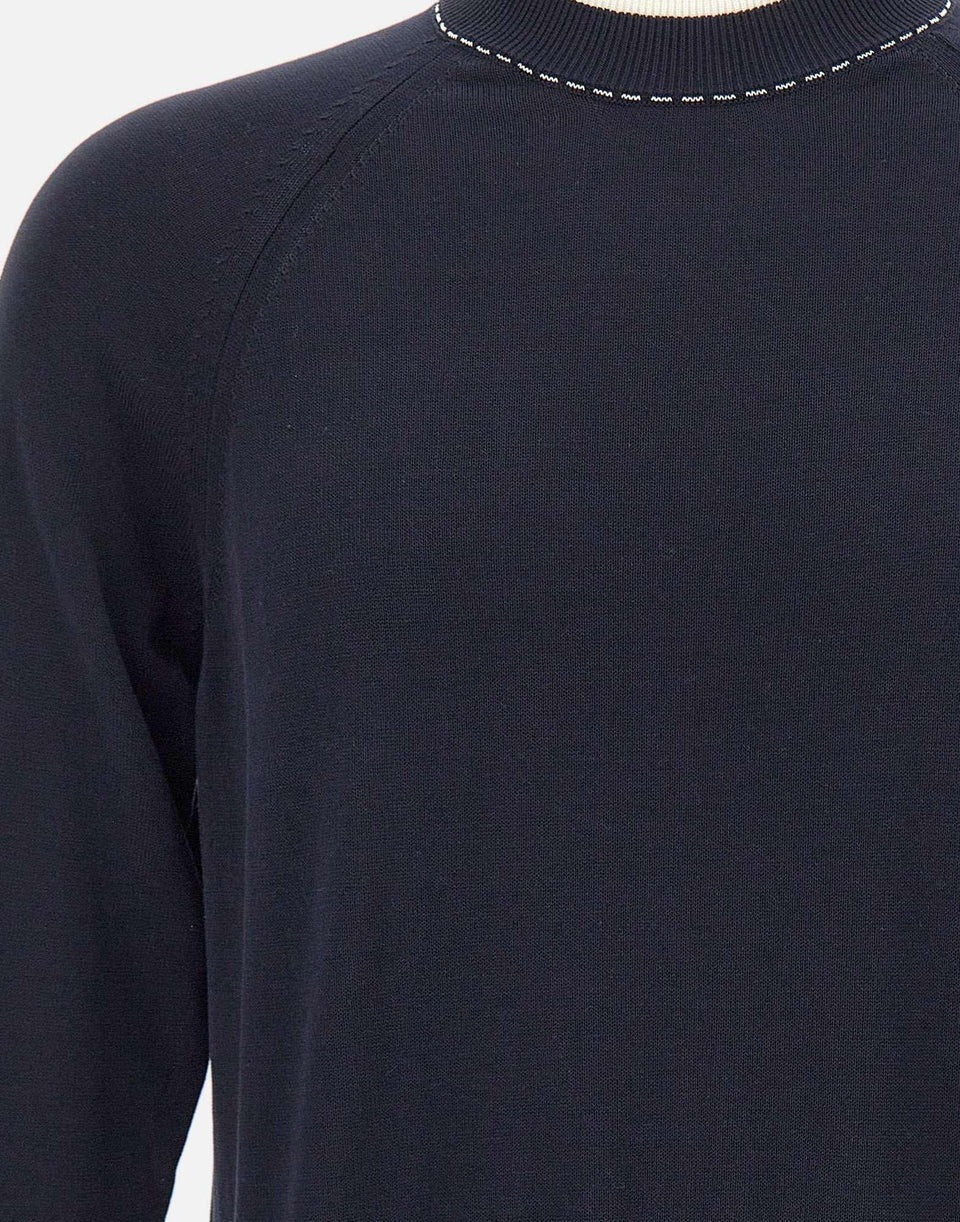 Eleventy M76MAGM28 maglia uomo blu cotone regular