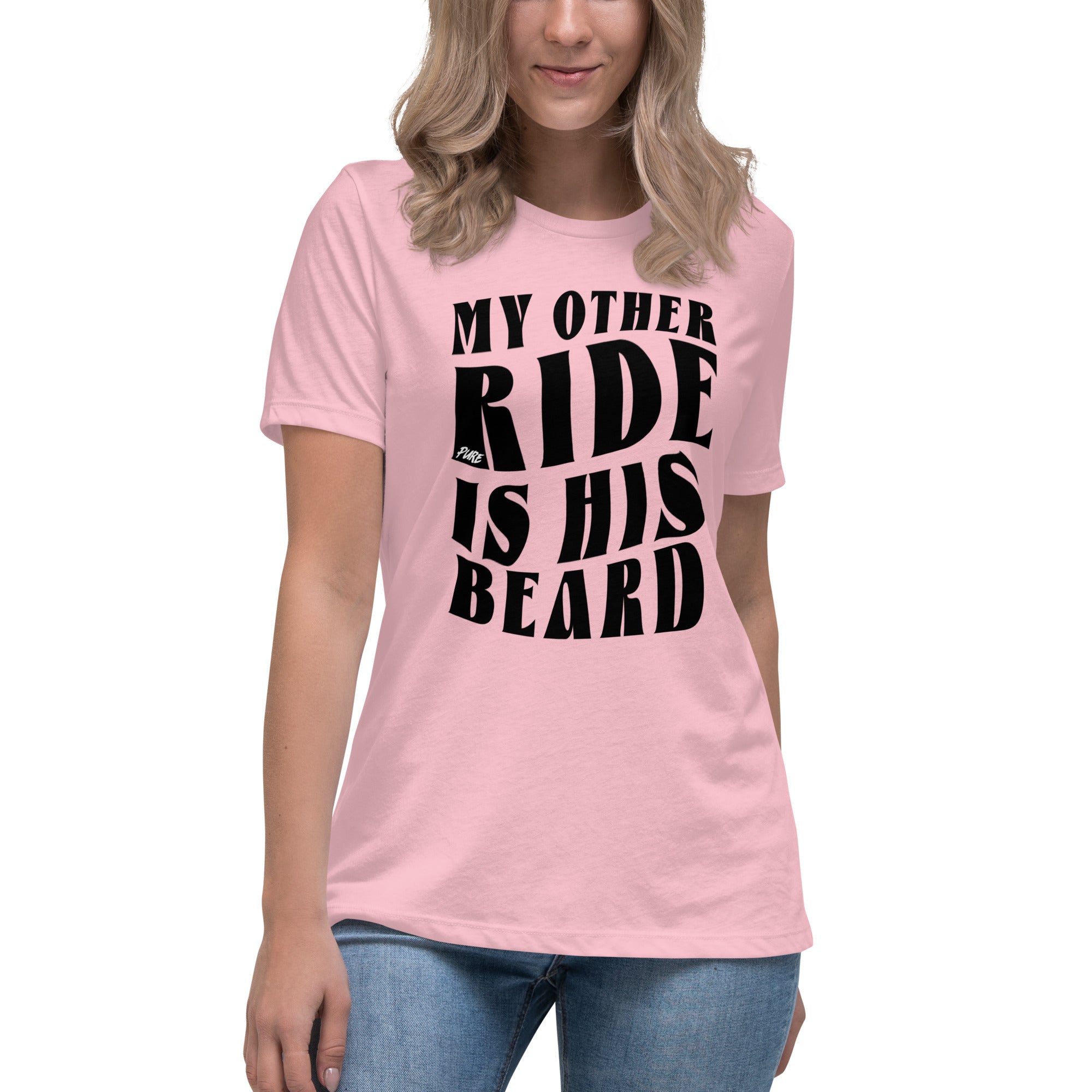 Pure Trash My Other Ride is His Beard maglietta donna navy