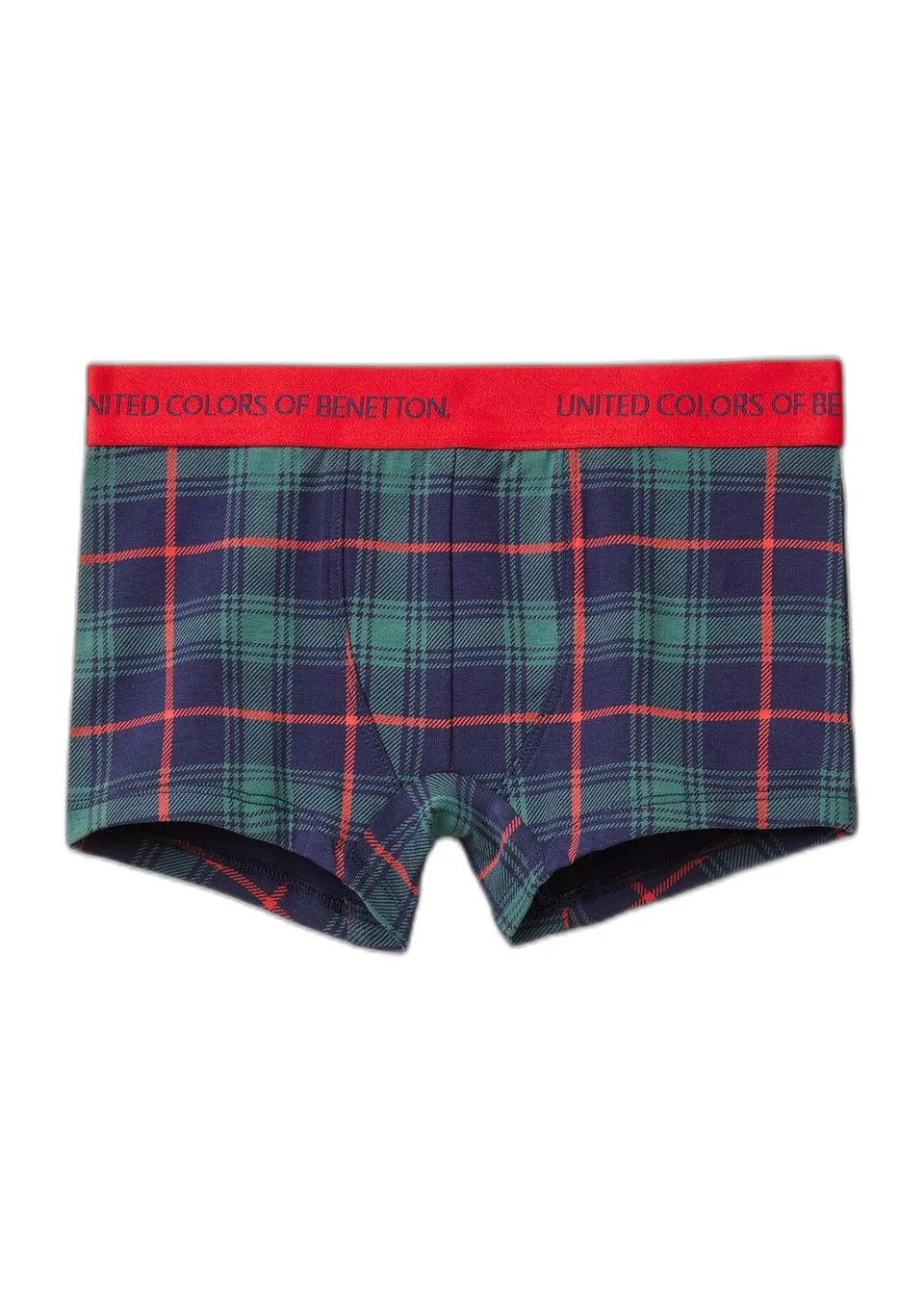 Benetton Boxer Corti Bambino 160 Cotone Blu Stampa Natale