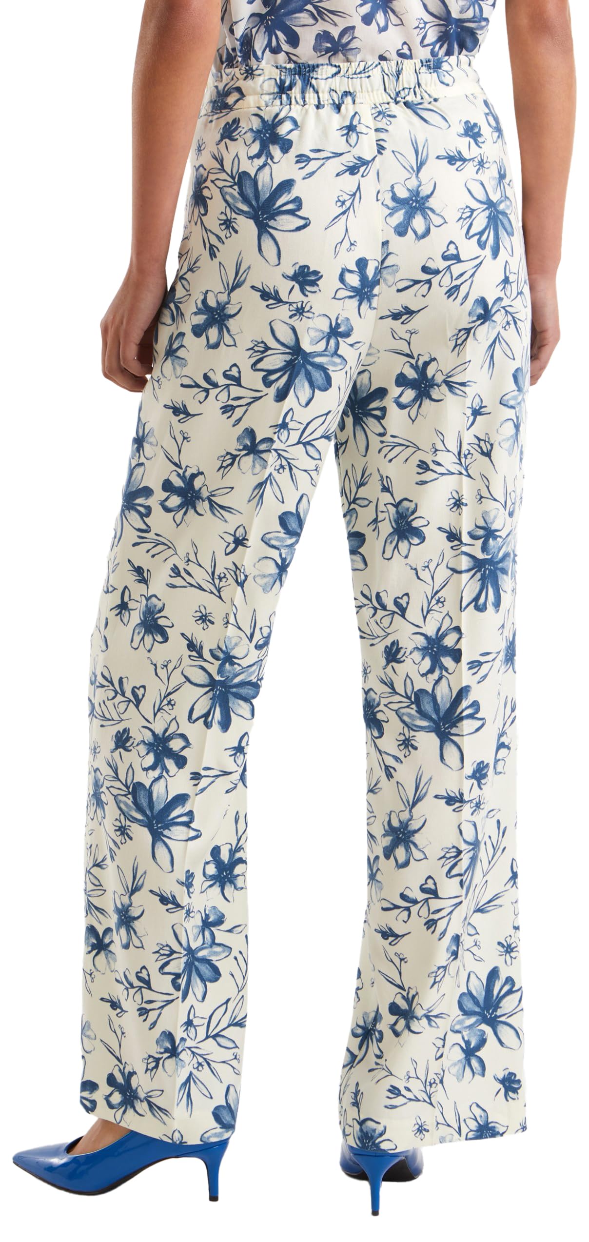 Benetton 43nbdf02s Pantalone Donna XXS Blu viscosa