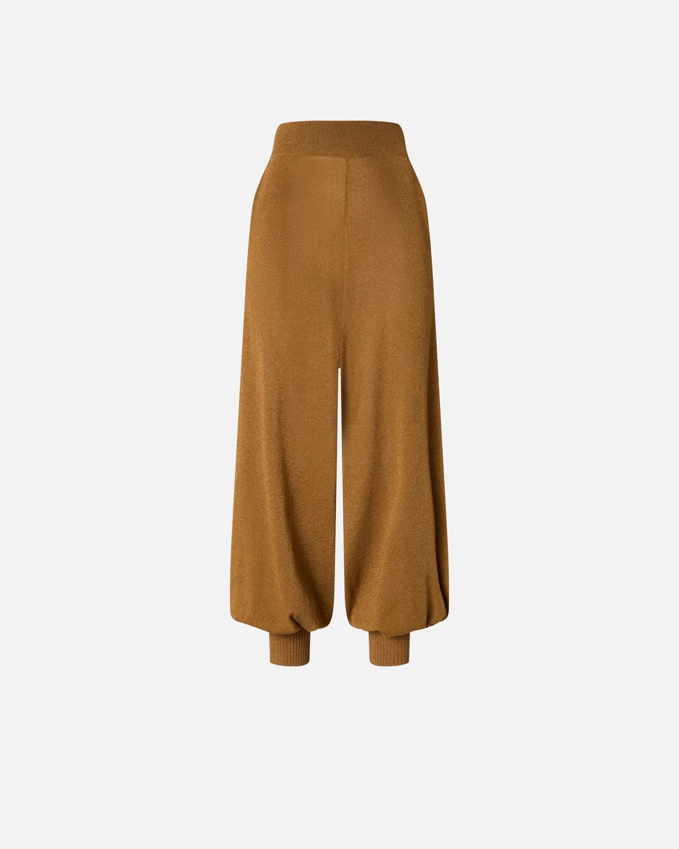 Pinko Oxalis 106882 A3BD Pantalone Bronzo lurex