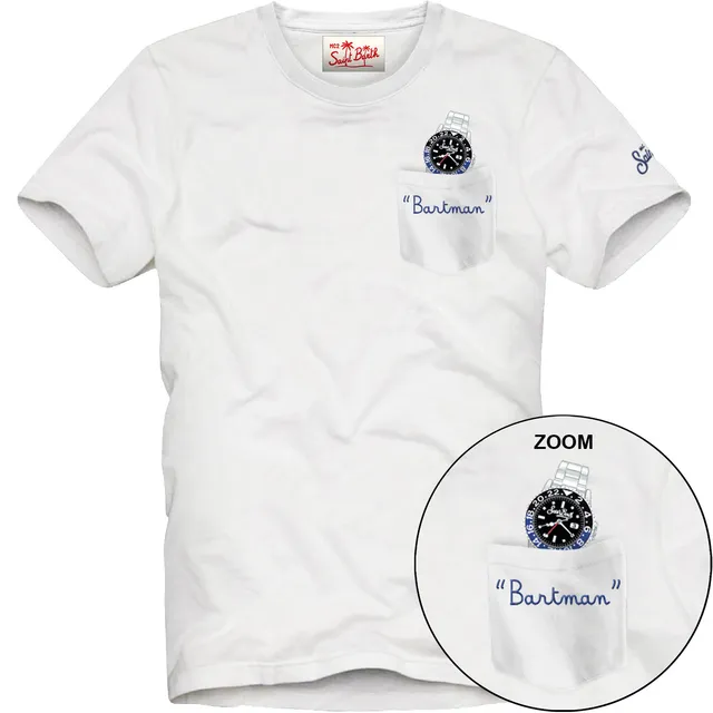 MC2 Saint Barth Austin 09317L t-shirt bartman bianco cotone