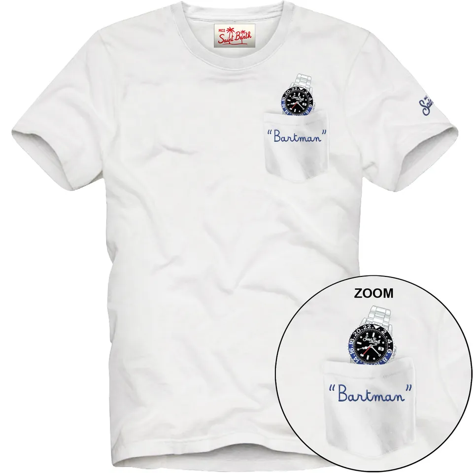 MC2 Saint Barth Austin 09317L t-shirt bartman bianco cotone