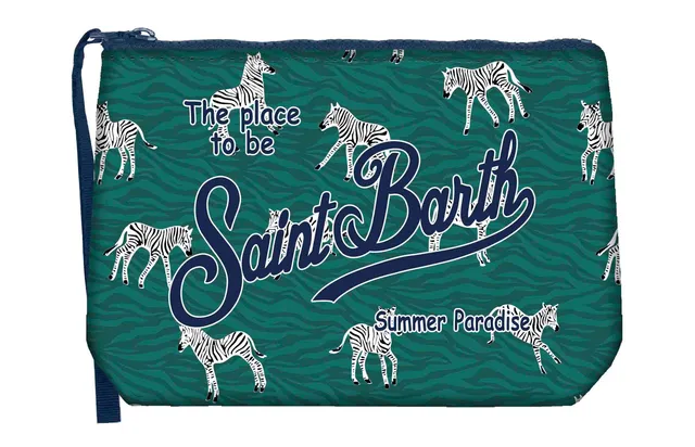 MC2 Saint Barth Aline 02465L pochette zebra verde scuba