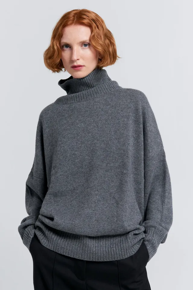 Karen Walker Carmen maglione cashmere charcoal marle