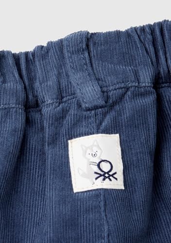 Benetton Pantaloni Bimbo Velluto 74 Blu