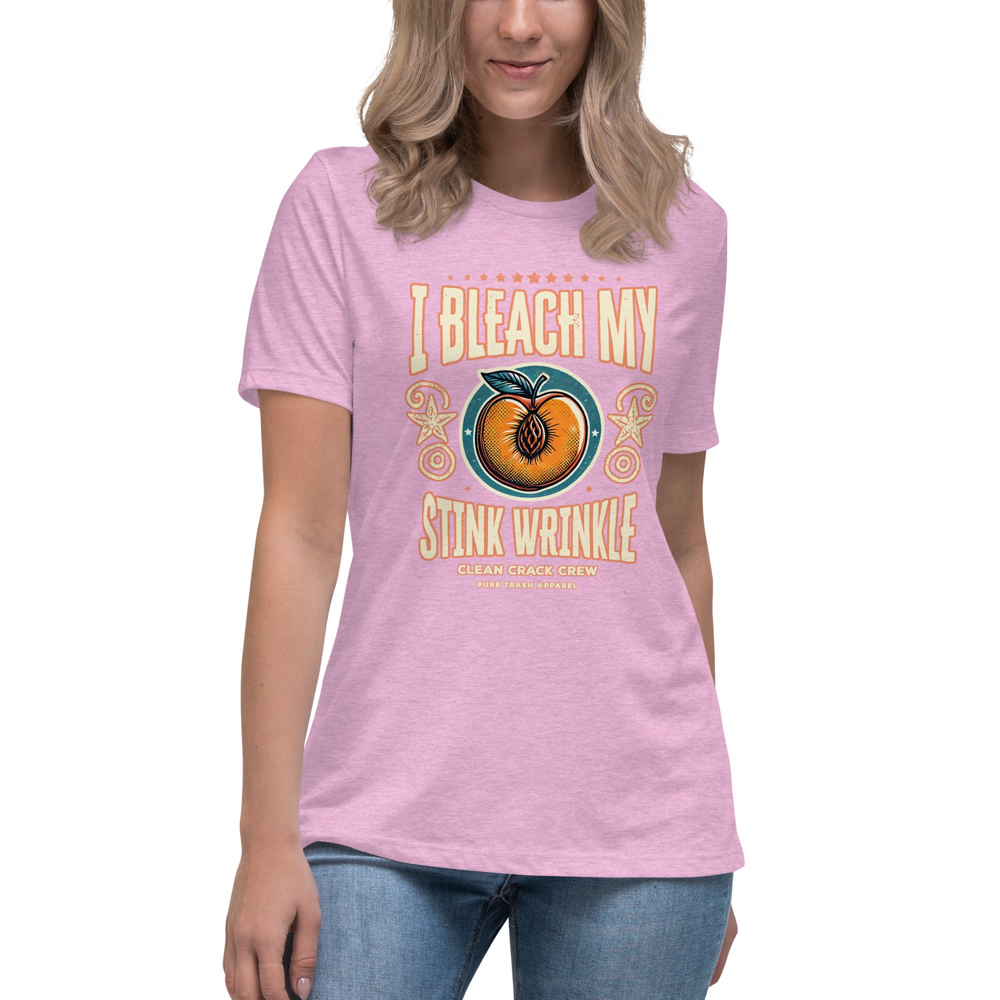 Pure Trash I Bleach My Stink Wrinkle t-shirt donna navy