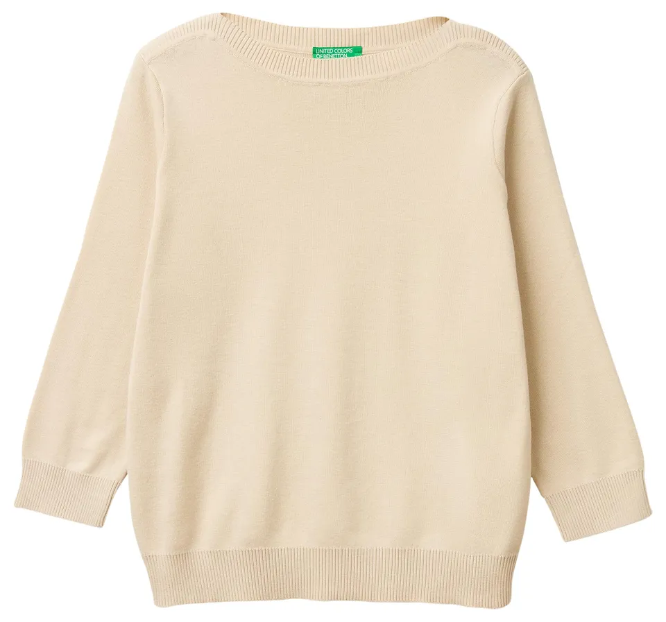 Benetton Maglieria Barca Maglia Donna 3/4 Tinta Unita