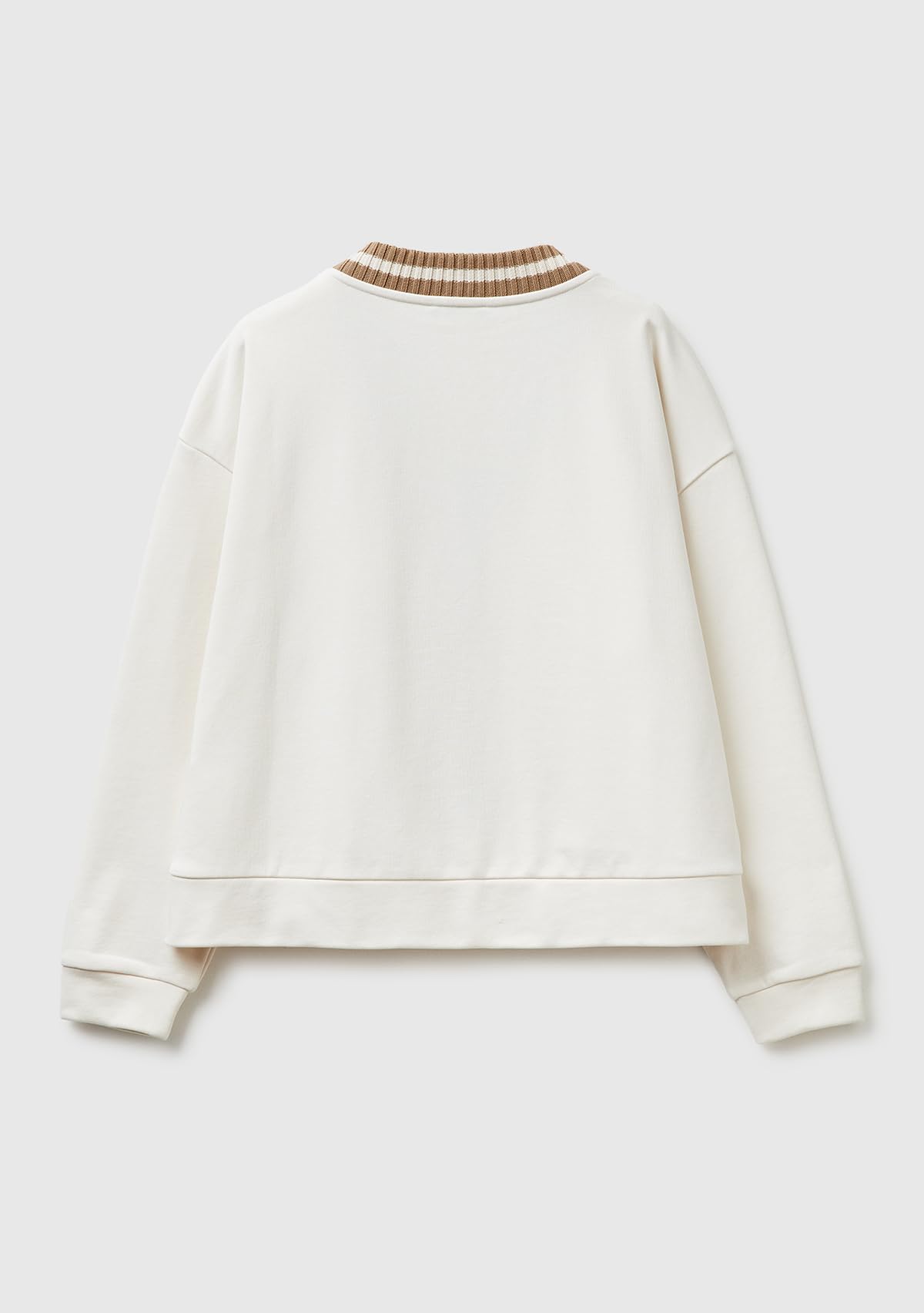Benetton 3PTPD6006 Cardigan Felpa Donna Bianco XS Tasche