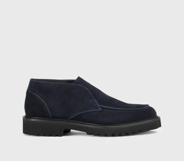 Doucal's DU3332PHILUF009 Desert Boot Uomo Blu Camoscio