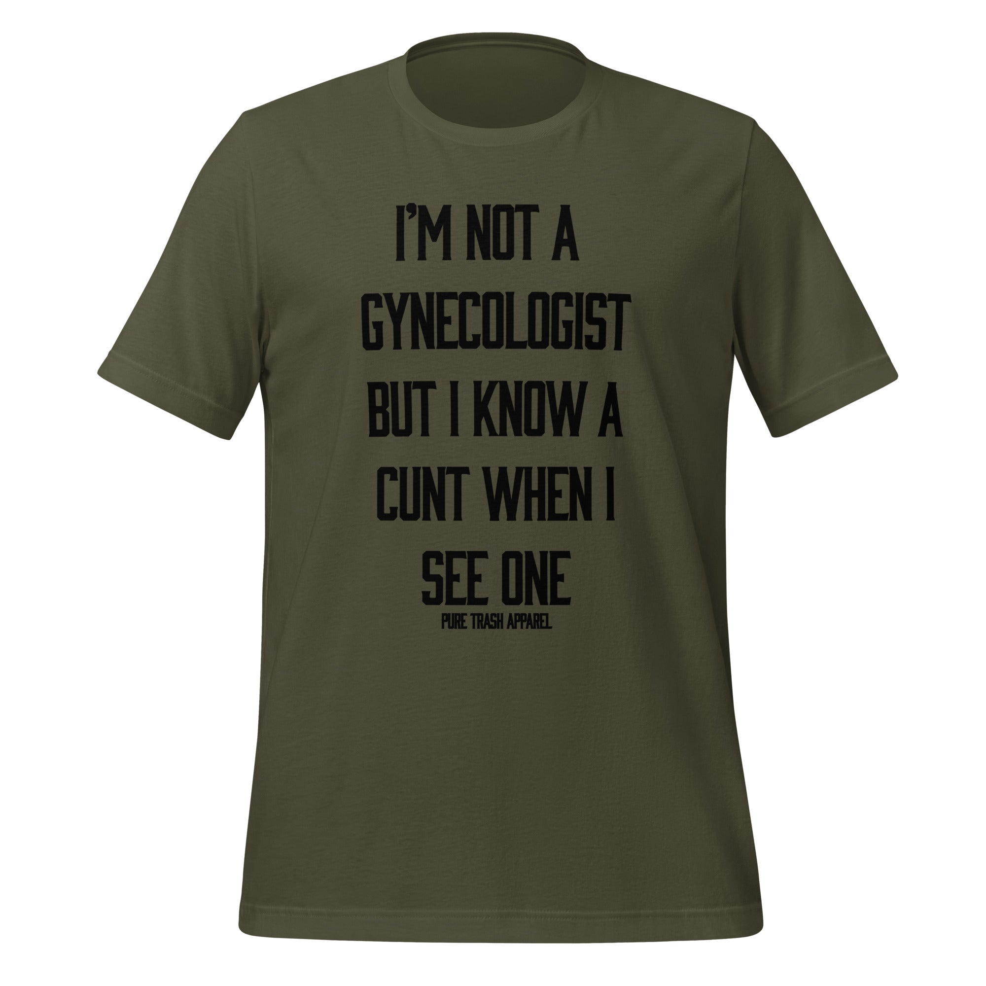 Pure Trash I'm Not A Gynecologist T-shirt uomo cotone
