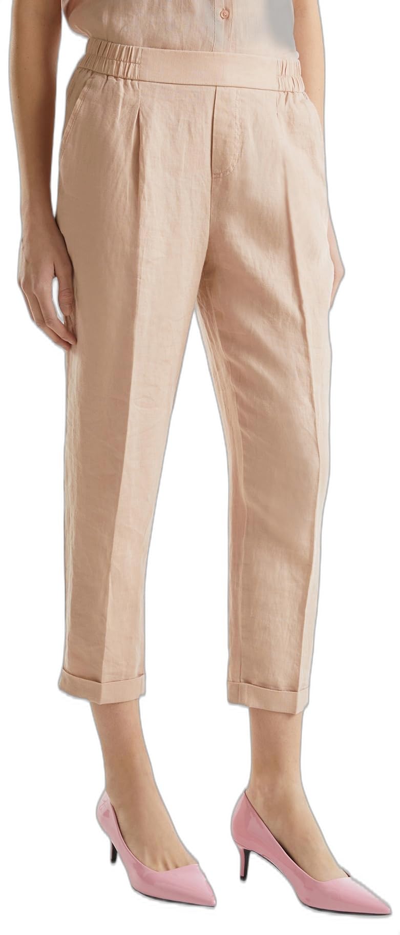 Benetton 4agh558x5 Pantaloni Donna Bianco Ottico