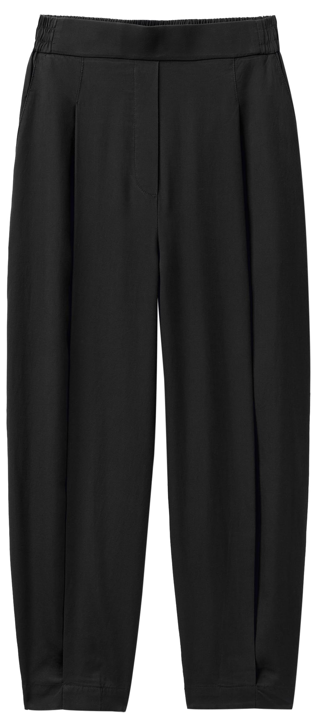 Benetton Pantaloni Jogger Donna Nero 100 Viscosa Tg XS