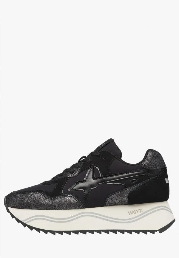 W6YZ Deva W 2017405 56 sneakers donna nero 5 cm