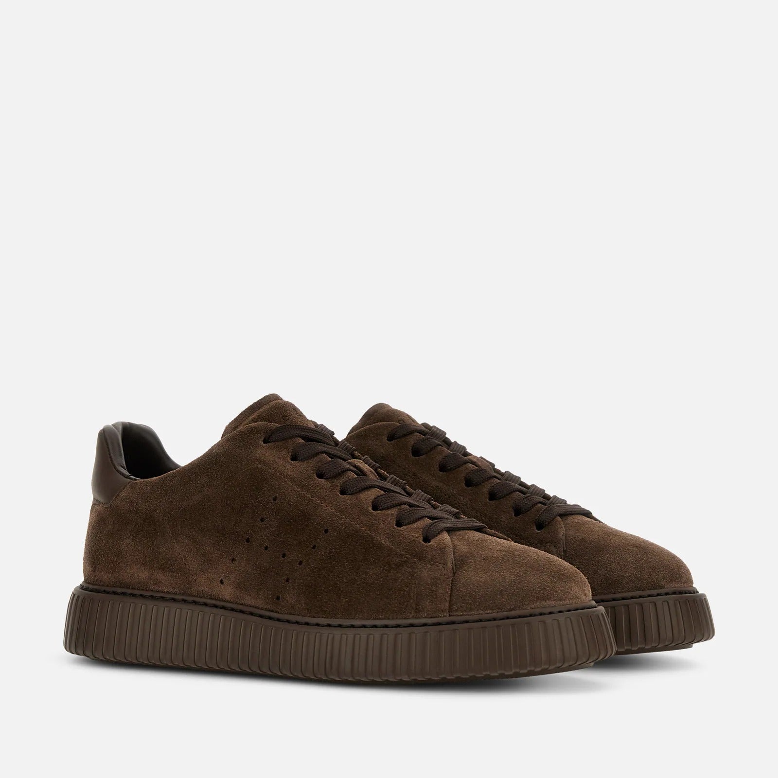 Hogan H-Stripes HXM6770GF5FUH sneaker uomo marrone pelle