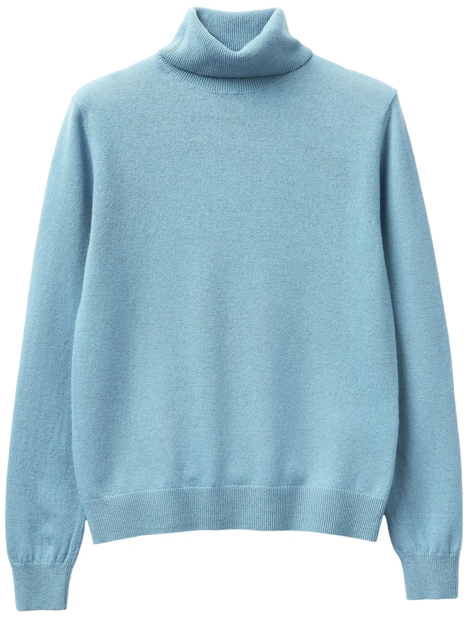 Benetton Maglia Collo Alto Donna Lana Merino Nera
