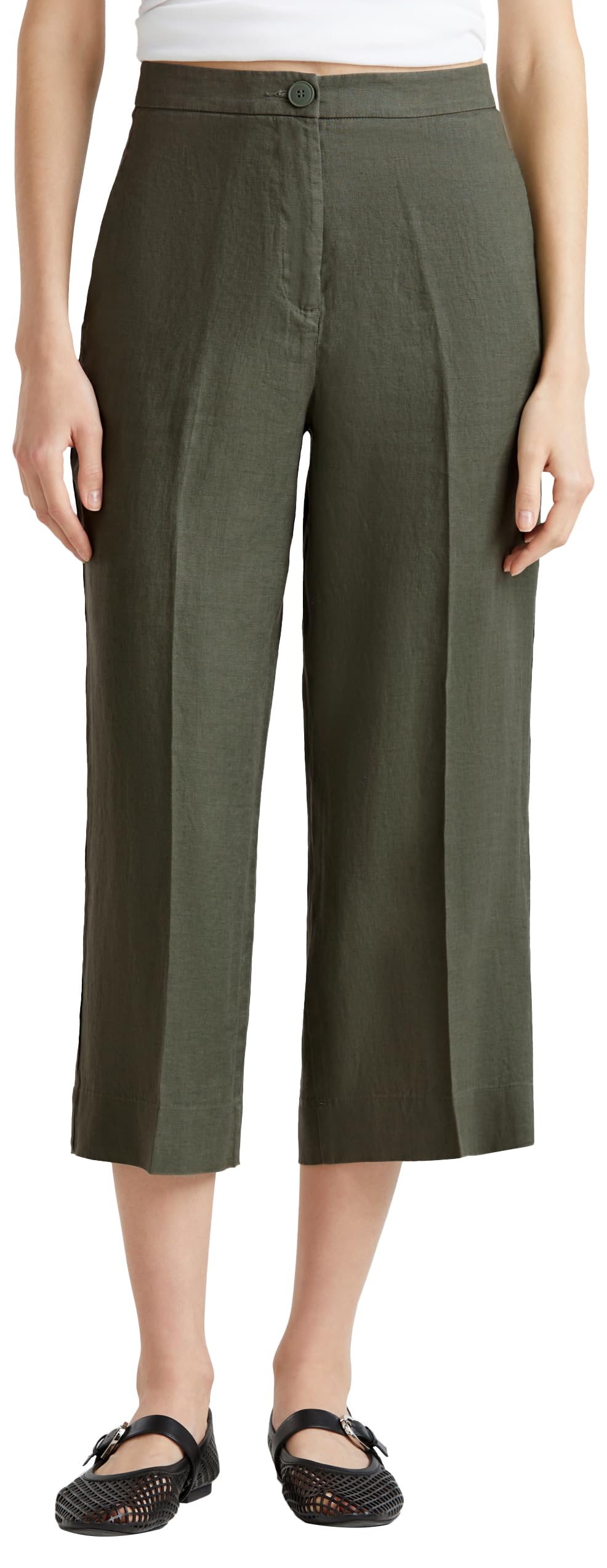 Benetton Pantaloni 4AGHDF08M Pantalone Donna Lino Beige