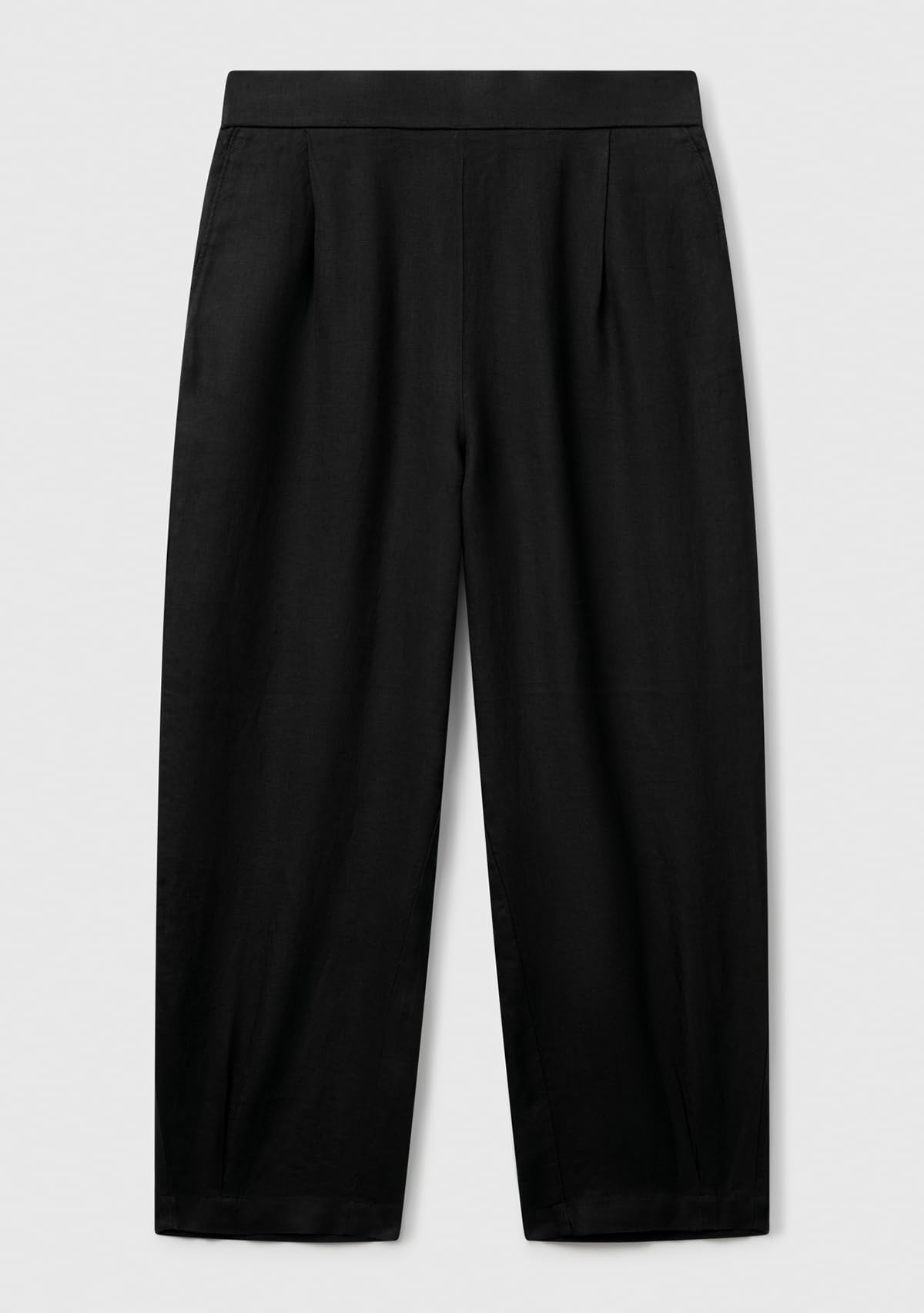 Benetton 4aghdf08l pantalone donna S lino nero