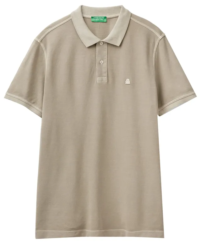 Benetton Polo uomo logo cotone manica corta taglie grandi