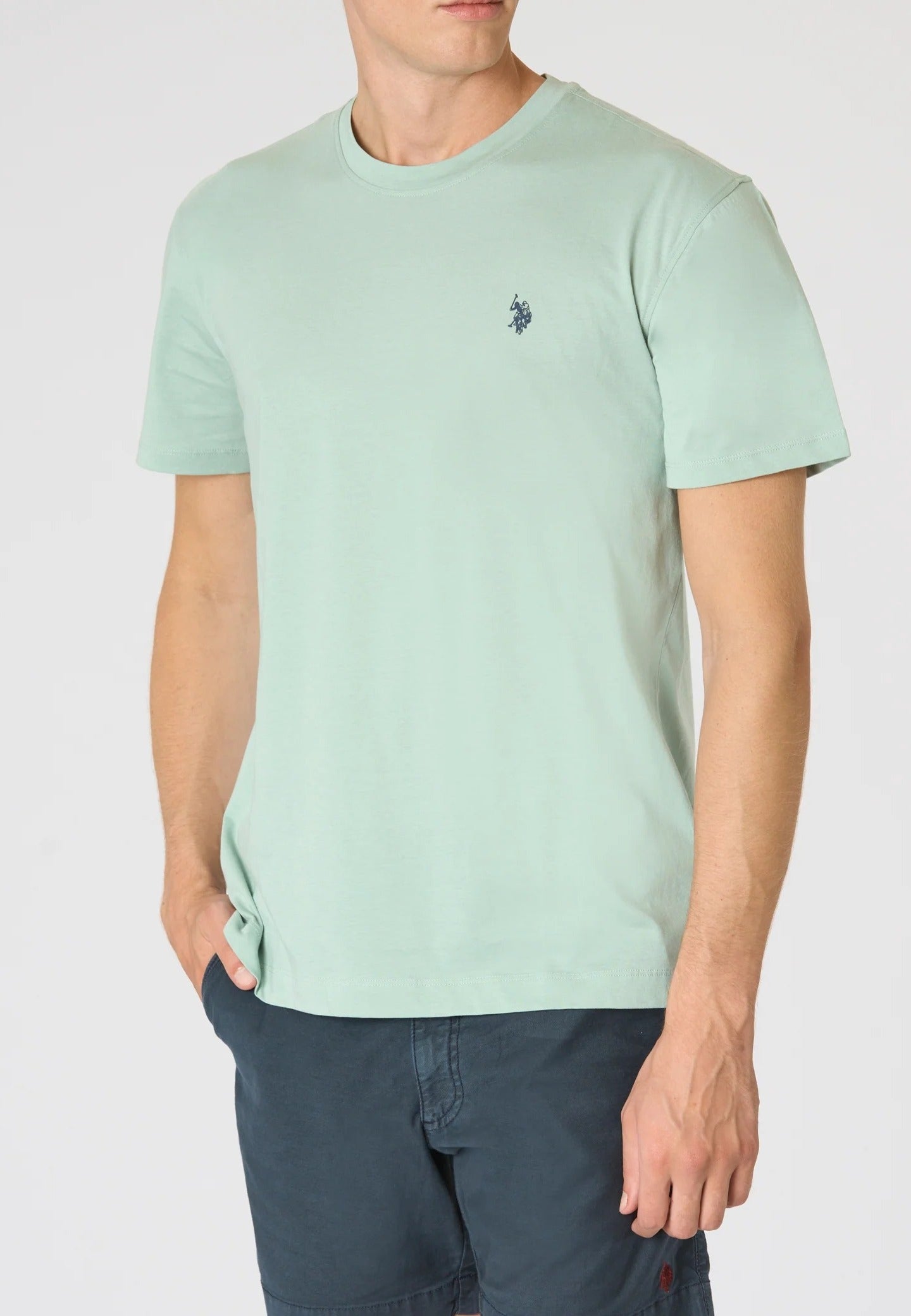 U.S. Polo Assn. Mayn US43154040 T-Shirt Cotone Verde Acqua Uomo