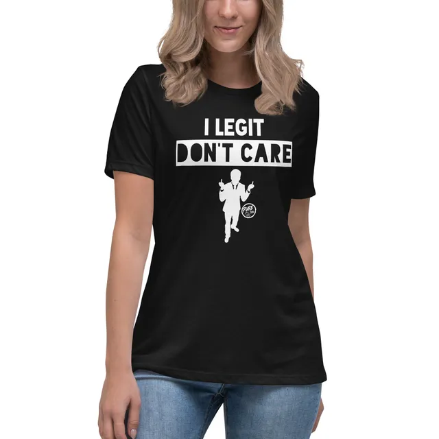 Pure Trash I Legit Don't Care t-shirt donna blu navy