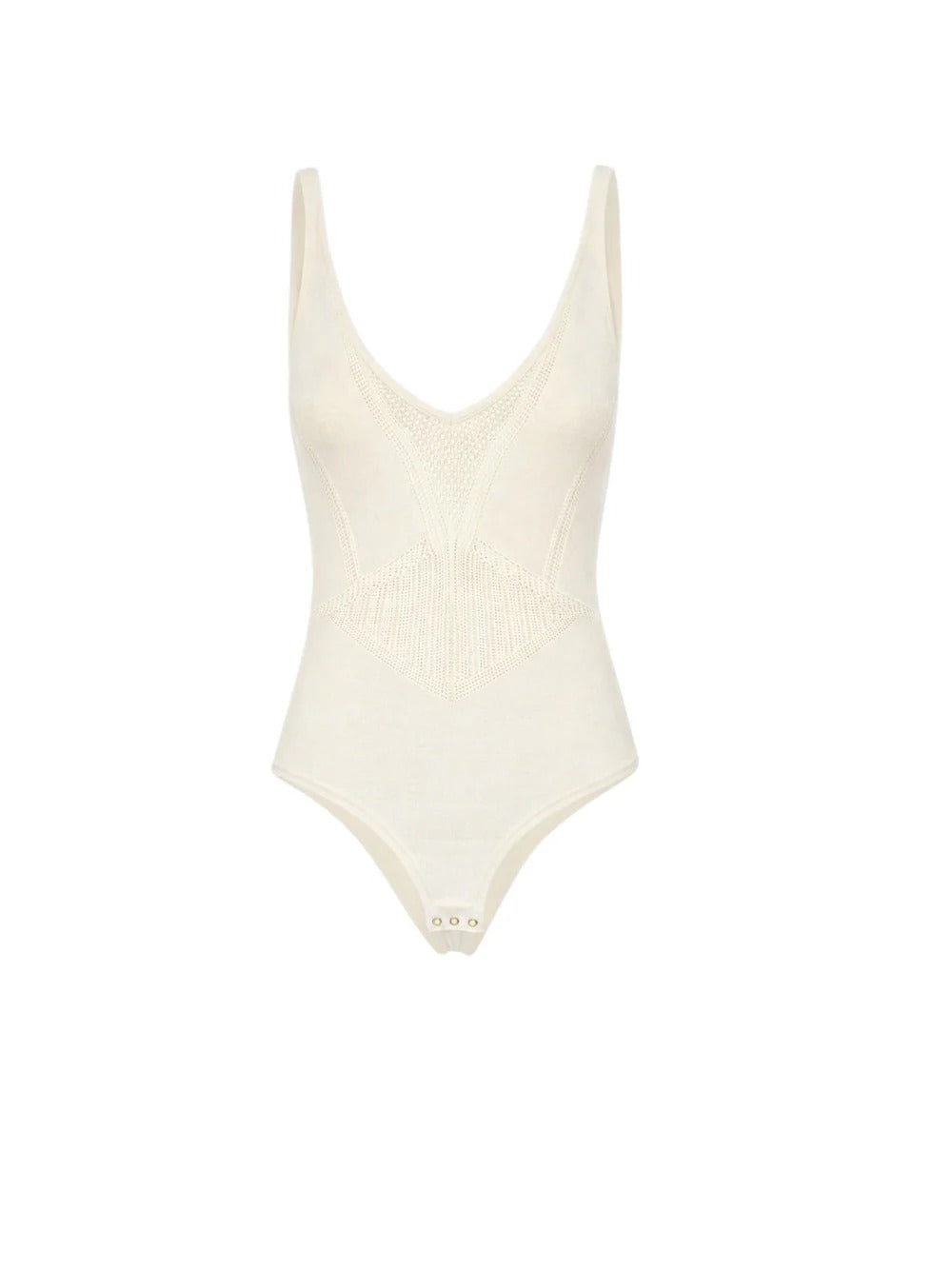 Elisabetta Franchi BK80W61E2 body avorio maglia traforata