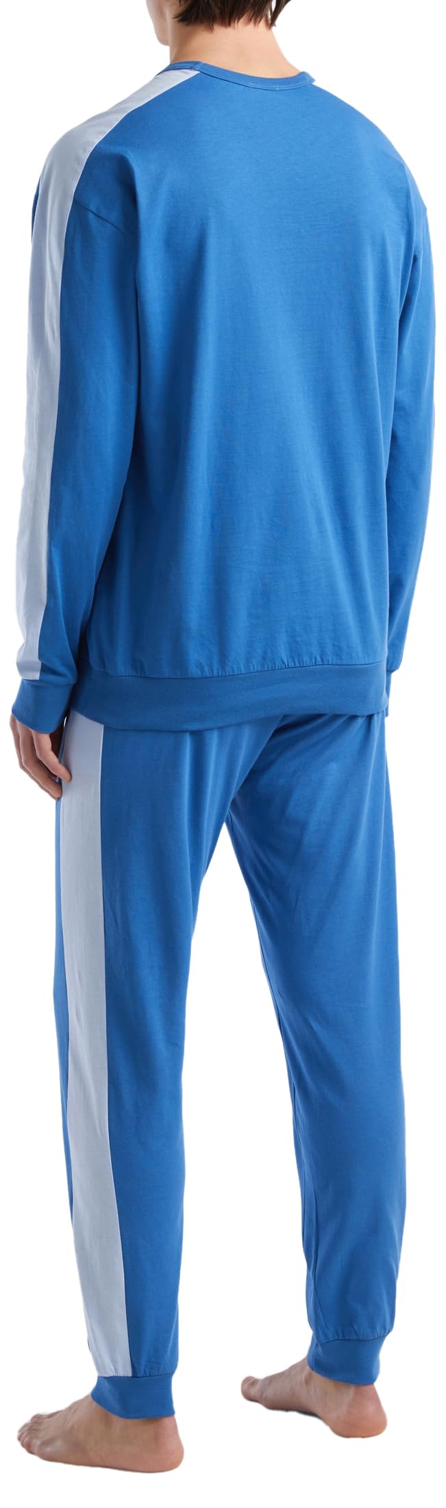 Benetton 30964p026 Pigiama Uomo Cotone Bluette