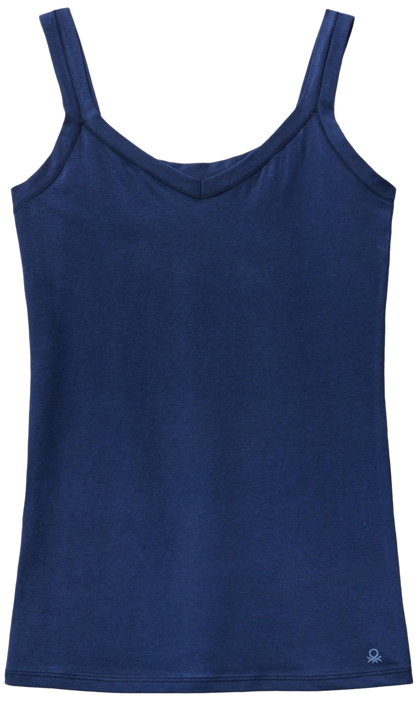 Benetton canottiera donna celeste 2k3 cotone