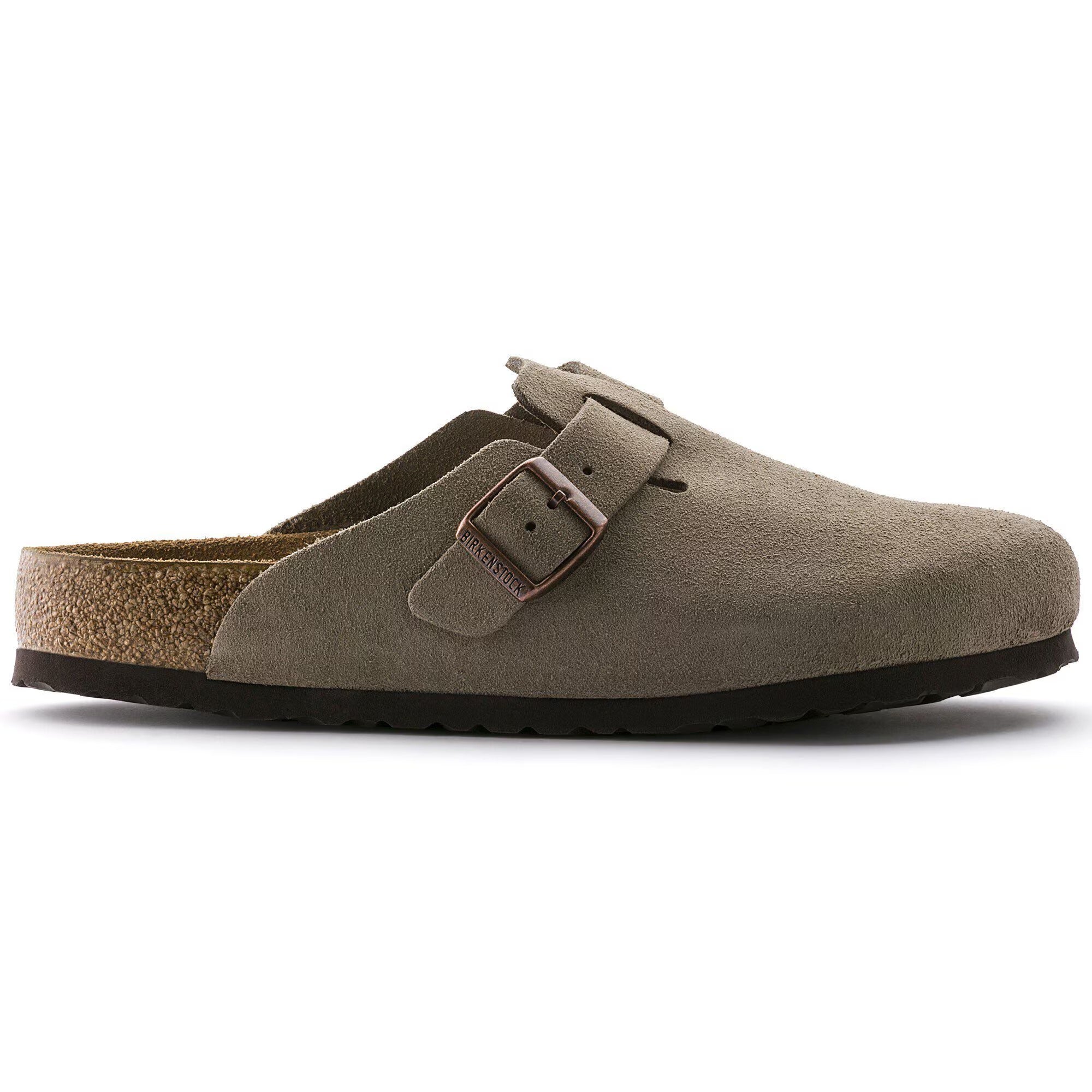 Birkenstock Boston 0560773 ciabatta suede Taupe