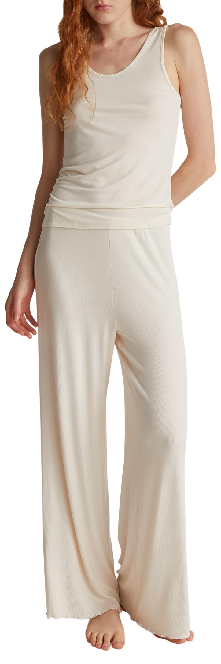 Benetton Intimo e Pigiami 3OVL1H00C Canottiera Beige XS modal