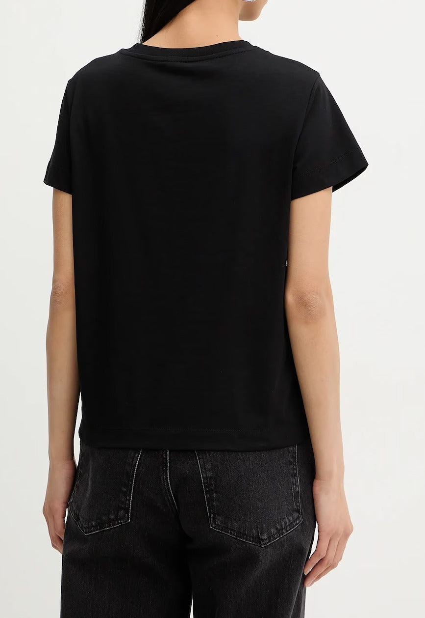 Pinko 100373 A34F T-Shirt Cotone Nero Donna Regular