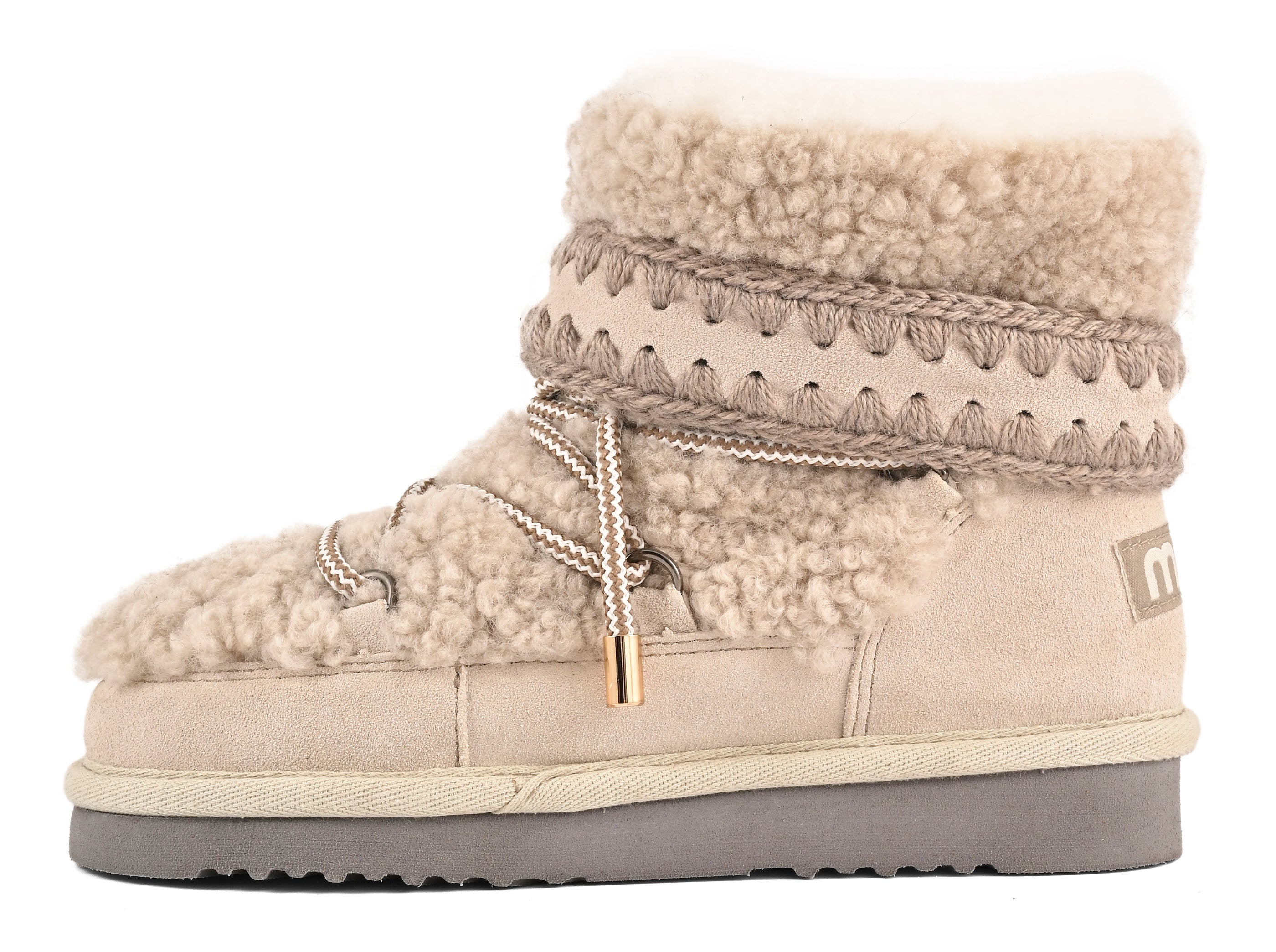 Mou Eskimo 18 FW101152M Stivaletto Donna Chalk Montone