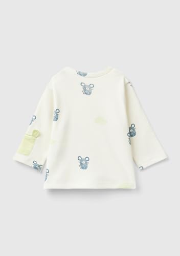 Benetton 3m28a1053 T-Shirt Bimbo 50 Manica Lunga Fantasia