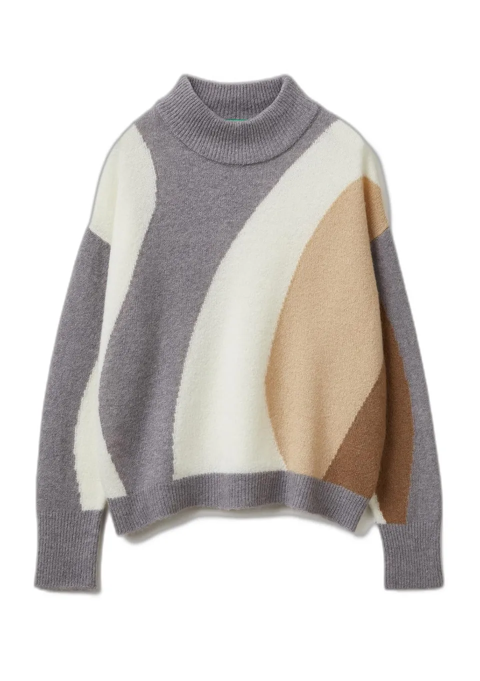 Benetton 11cze10er Maglia Donna XS girocollo boxy