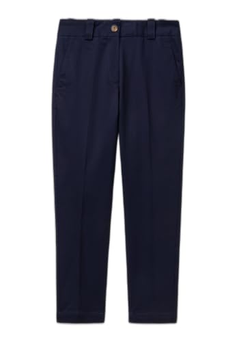 Benetton Pantaloni Twill Cotone Donna Dritto Classico