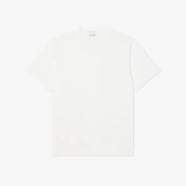Lacoste TH0753 T-Shirt Unisex Bianco Jersey Cotone