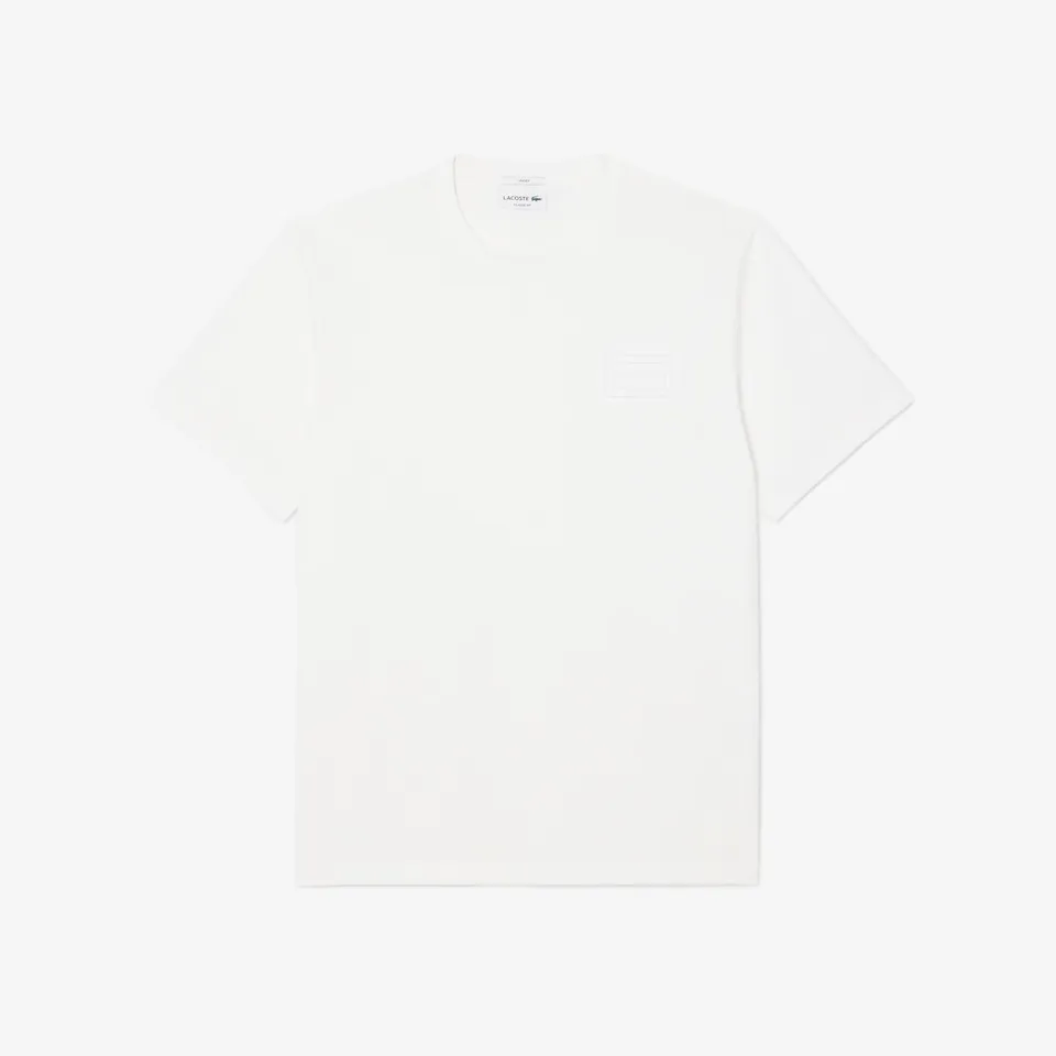 Lacoste TH0753 T-Shirt Unisex Bianco Jersey Cotone