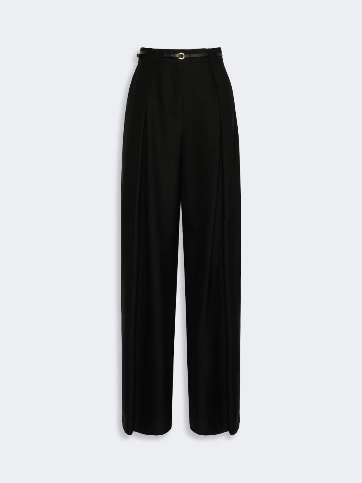 Max Mara Studio Aere MSTAERE005 Pantalone Donna Nero Lana