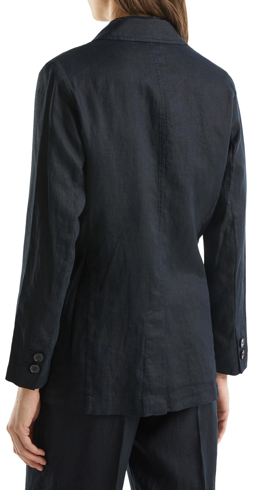 Benetton Blazer 2aghdw00r Giacca Donna Nero 36 Lino