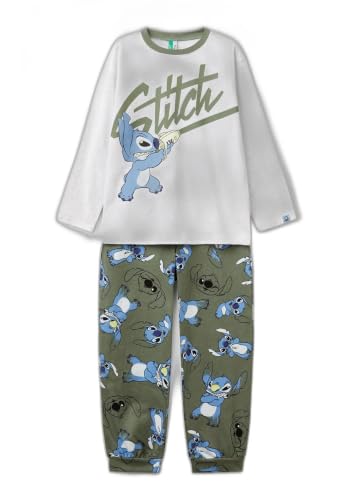 Benetton 3vr50p08g pigiama bambini Stitch XS 2 pezzi
