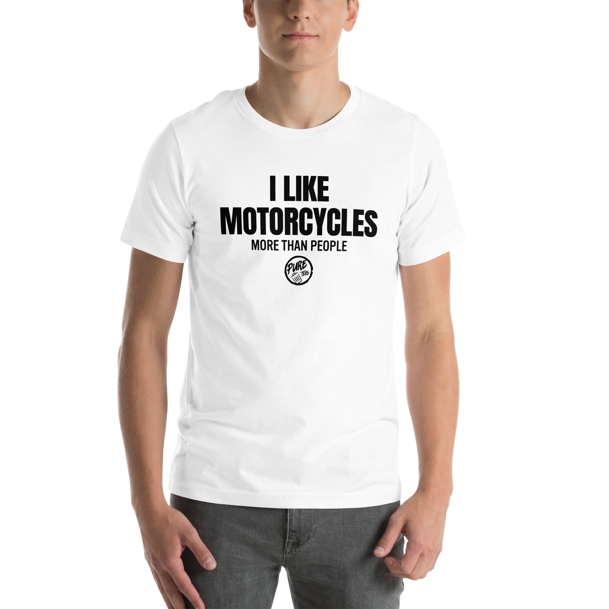 Pure Trash I like Motorcycles more than people maglietta uomo oliva