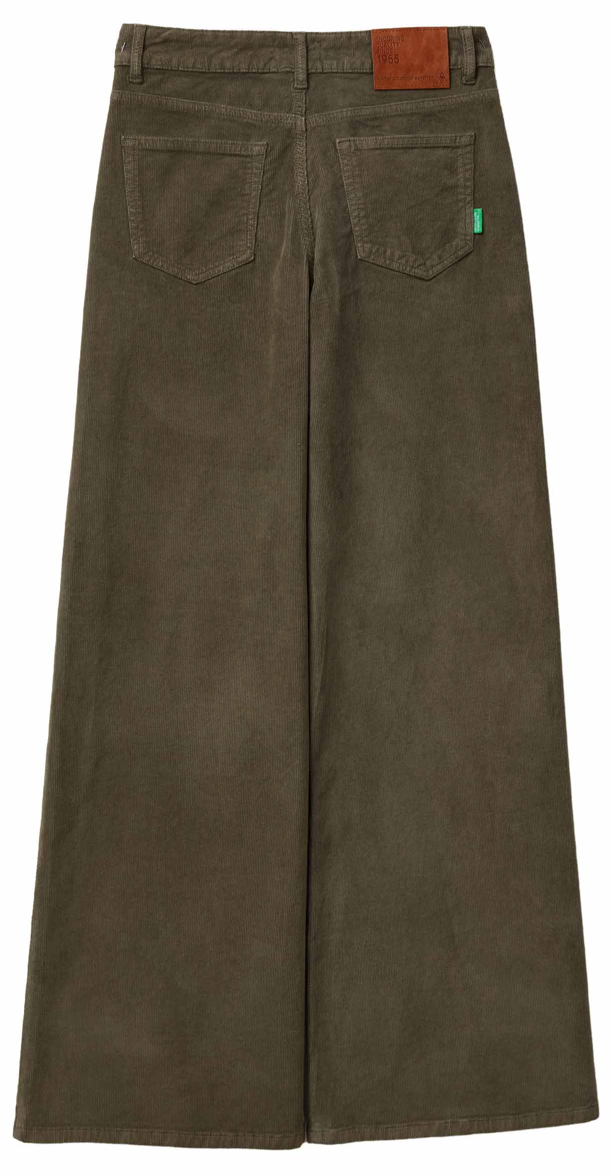 Benetton pantalone velluto donna wide fit 1000 righe