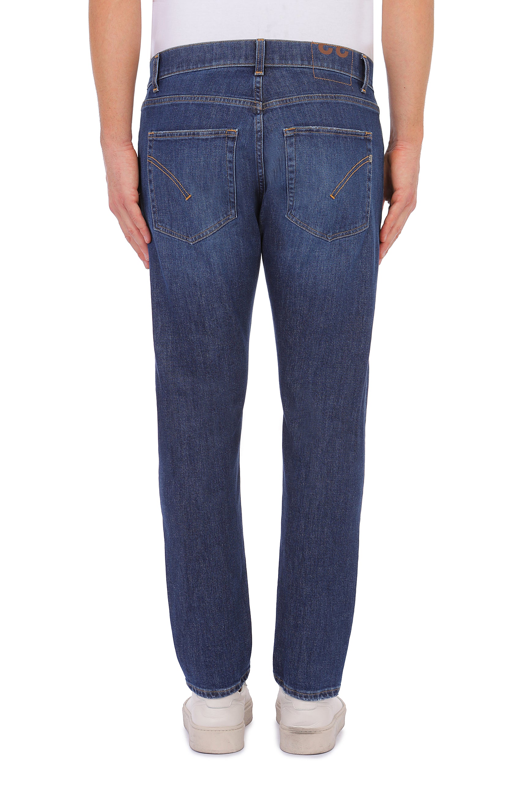 Dondup Jeff UP641 jeans uomo blu carrot denim