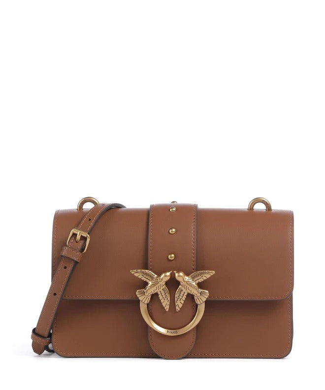 Pinko Love One Mini Borsa Marrone Antique Gold