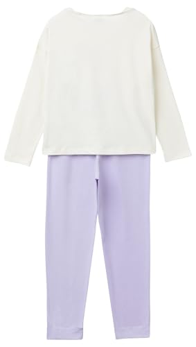 Benetton pigiama cotone Disney glitter tinta unita maglia+pantalone