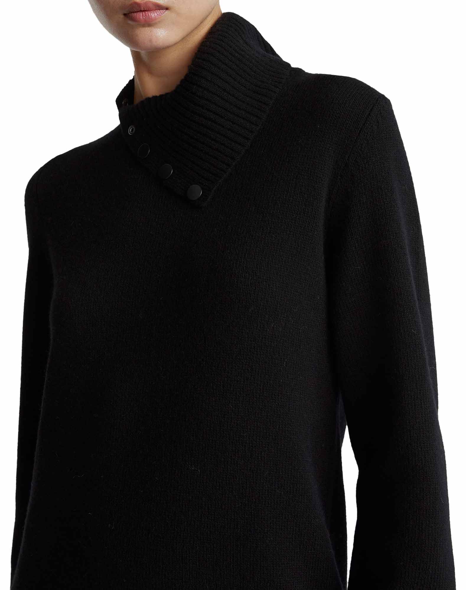 Benetton 1444dv02f vestito donna nero ginocchio svasato